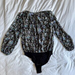 Free People Multicolor Floral Bodysuit